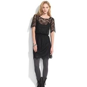Madewell Eliot Black Lace Dress